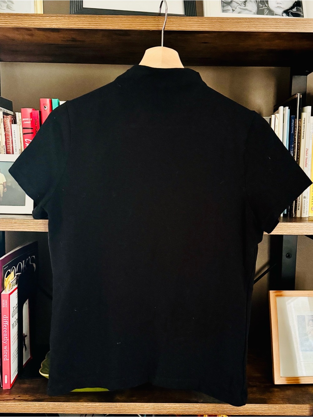 Madewell Black Short Sleeve mock-neck Top Size L